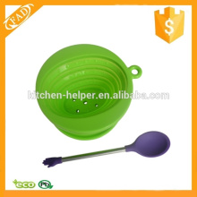 Colher de silicone portátil atraente colher de chá de café de silicone